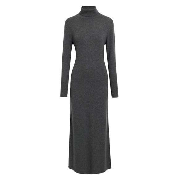 NWOT NILI LOTAN Cassandra Cashmere Dress Charcoal XS - Picture 7 of 12